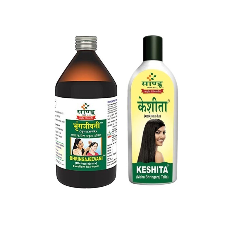 Sandu Bhringajeevani (450 ml) & Sandu Keshita Hair Oil (100 ml)